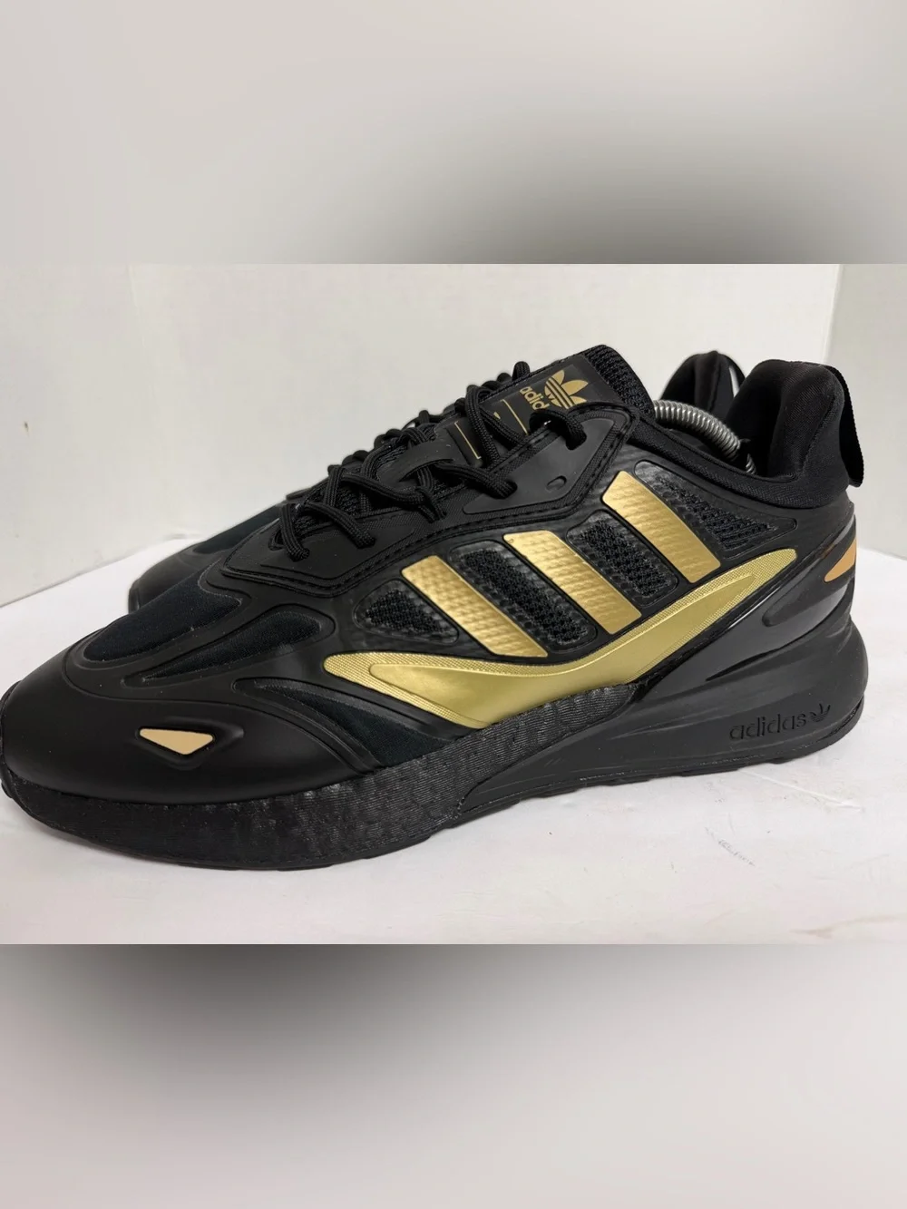 Adidas Originals ZX 2K Boost Men’s Running Shoe Black Sneaker Trainers SZ 11.5